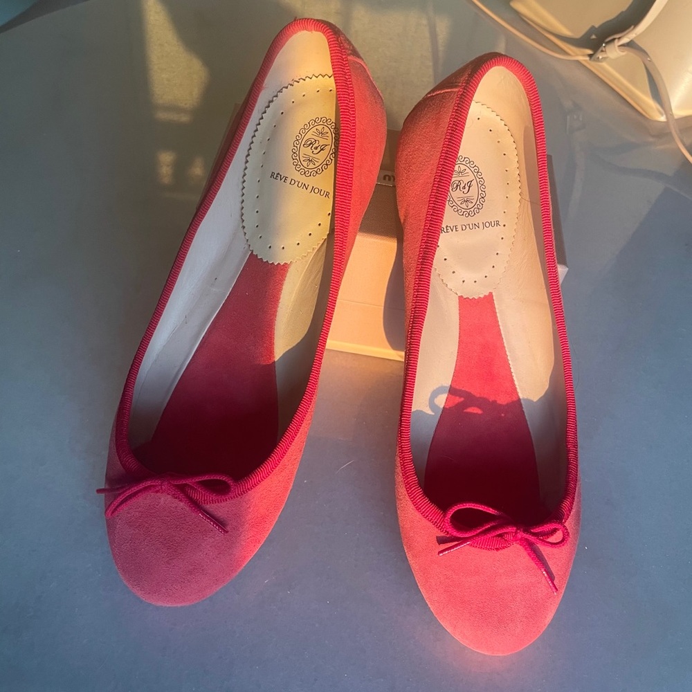 Reve D‘un Jour Red/Pink Suede Ballet flats